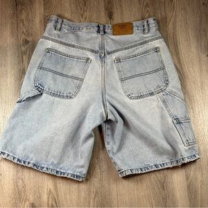 Vintage Route 66 Cargo Shorts Mens 34 Light Wash Blue Carpenter Y2K Workwear